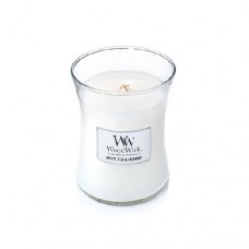 Medium Hourglass Candle White Tea & Jasmine WoodWick Medium Hourglass Candle White Tea & Jasmine WoodWick